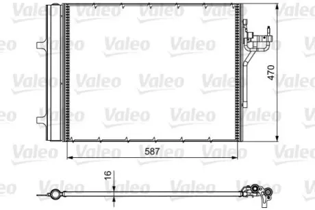 Фото 1 - конденсатор, кондиционер Valeo 814017 Конденсатор, кондиционер Valeo 814017 (фото 1)