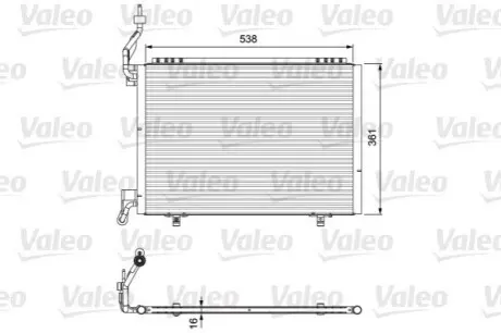 Конденсатор, Кондиціонер Valeo 814074