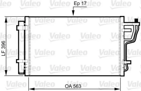 Конденсатор, Кондиціонер Valeo 814351