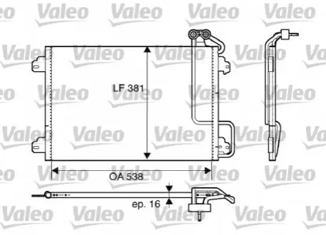 Конденсатор, Кондиціонер Valeo 817508
