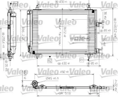 Конденсатор, кондиционер Valeo 817524 (фото 1)