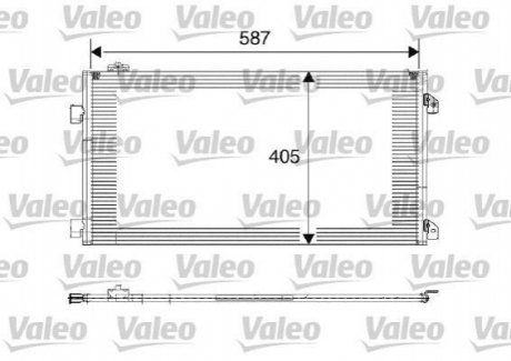 Конденсатор, Кондиціонер Valeo 817646 (фото 1)