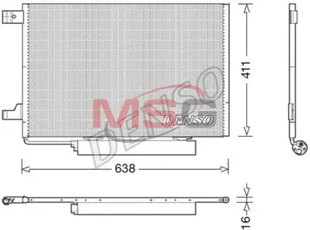 Конденсатор, Кондиціонер DENSO DCN17006 (фото 1)
