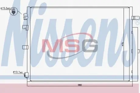Конденсатор, кондиционер NISSENS 940397