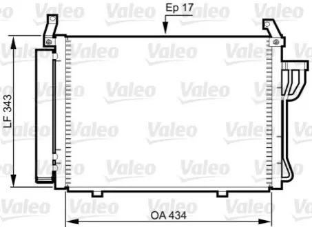 Фото 1 - конденсатор, кондиционер Valeo 814354 Конденсатор, кондиционер Valeo 814354 (фото 1)