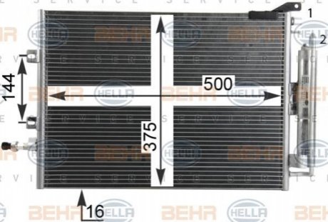 Конденсатор, кондиционер HELLA 8FC 351 319-244