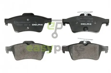 PEUGEOT гальмівні колодки задн. 508 I 1.6 HDi 10-18, 508 I 2.0 HDi 10-18 Delphi LP3303