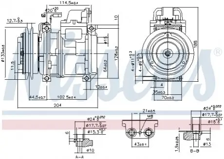 Компресор, Кондиціонер NISSENS 890028