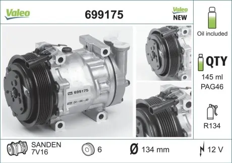 Компрессор, кондиционер Valeo 699175