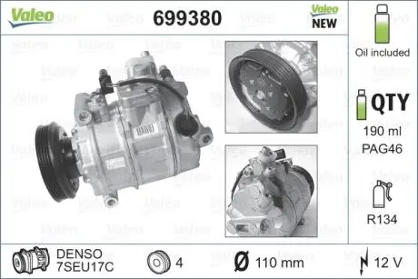 Компрессор, кондиционер Valeo 699380