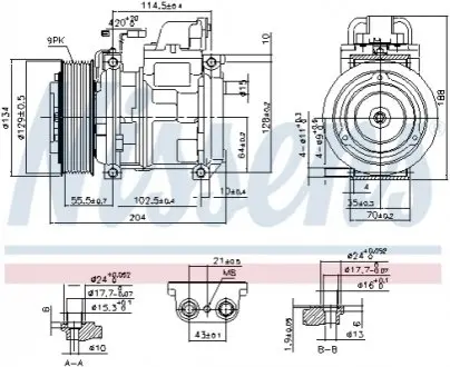 Компресор, Кондиціонер NISSENS 890023