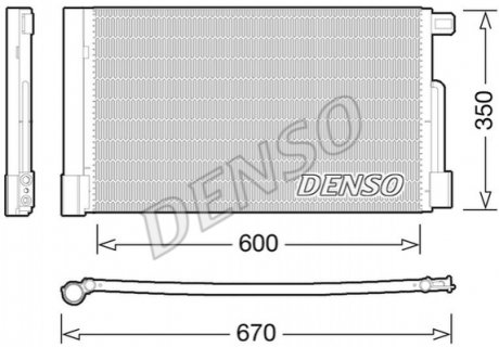 Конденсер кондиционера DENSO DCN01004 (фото 1)