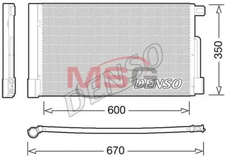 Конденсер кондиціонера DENSO DCN01004