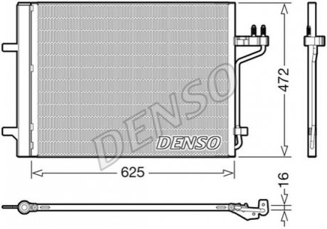Конденсер кондиціонера DENSO DCN10047 (фото 1)