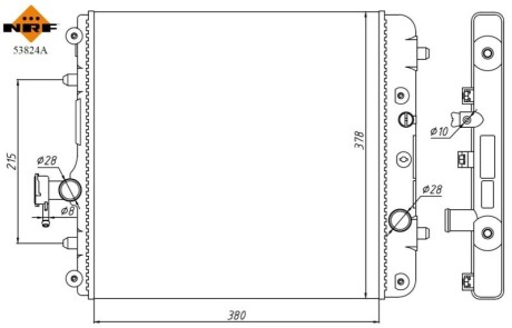 Ч?ODNICA ДВИГАТЕЛЯ OPEL NRF 53824A