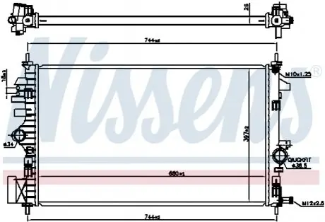 Ч?ODNICA ДВИГАТЕЛЯ OPEL NISSENS 606047