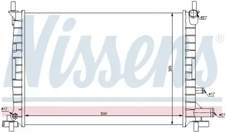 Радіатор охолоджування NISSENS 62086