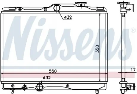 Радиатор охлаждения NISSENS 64839