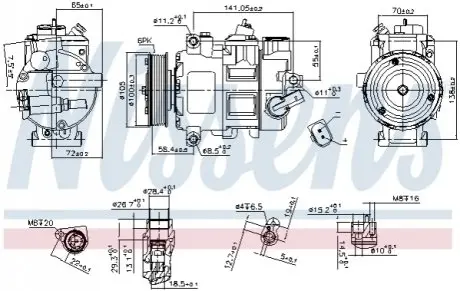 Компресор кондиціонера NISSENS 890550