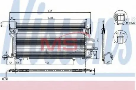 Конденсер кондиціонера NISSENS 94218