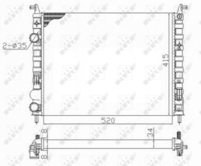 Ч?ODNICA ДВИГАТЕЛЯ FIAT NRF 58656