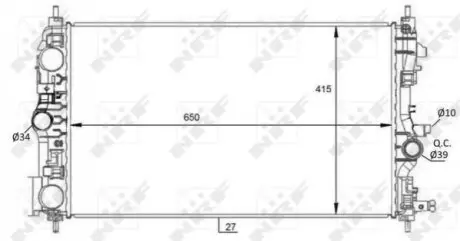 Ч?ODNICA ДВИГАТЕЛЯ OPEL NRF 59076