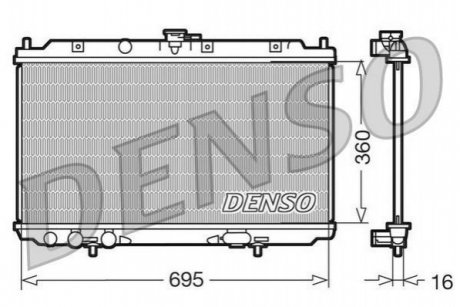 Радиатор охлаждения DENSO DRM46012 (фото 1)