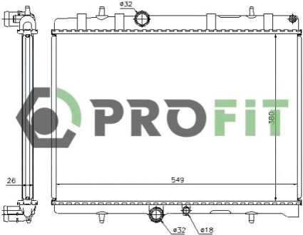 Радіатор охолоджування PROFIT 1740-0093 (фото 1)