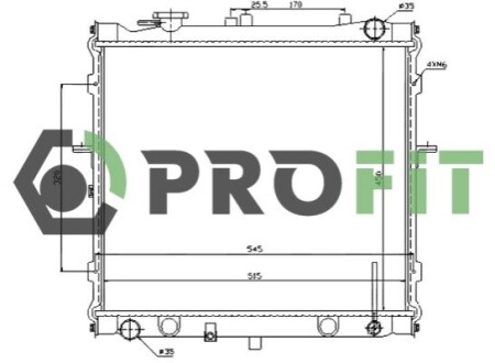 Радіатор охолоджування PROFIT 1740-0150