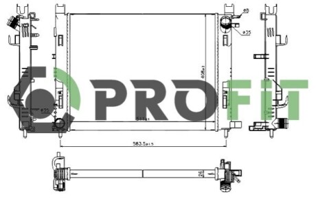 Радіатор охолоджування PROFIT 1740-0180