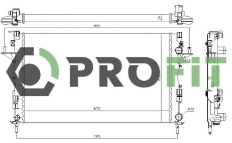 Радіатор охолоджування PROFIT 1740-0181