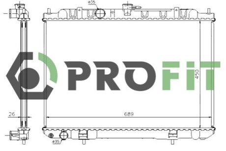 Радіатор охолоджування PROFIT 1740-0251 (фото 1)