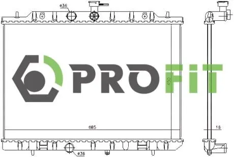 Радіатор охолоджування PROFIT 1740-0264