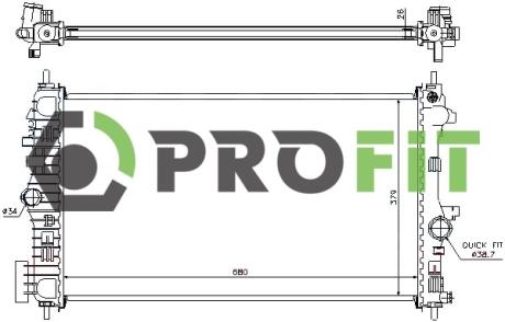 Радіатор охолоджування PROFIT 1740-0387