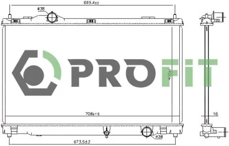 Радіатор охолоджування PROFIT 1740-0420
