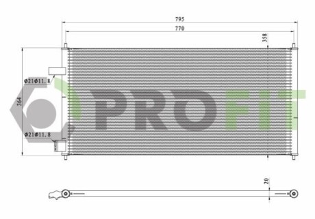 Конденсер кондиціонера PROFIT 1770-0432