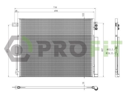 Конденсер кондиціонера PROFIT 1770-0500 (фото 1)