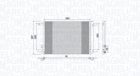 Конденсер кондиціонера MAGNETI MARELLI BC964 (фото 1)