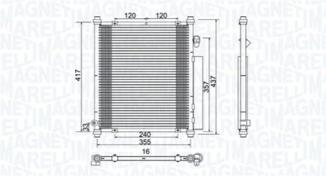 Конденсер кондиціонера MAGNETI MARELLI BC907