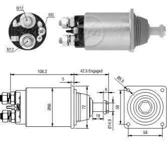 Втягуюче реле стартера ZM ZM1833