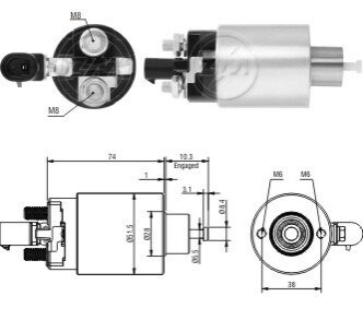 Реле втягивающее стартера ZM ZM5695