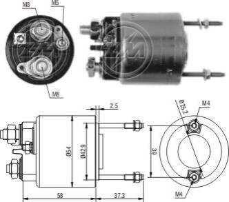 Реле втягуюче стартера ZM ZM596