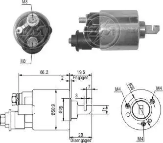 Реле втягивающее стартера ZM ZM609