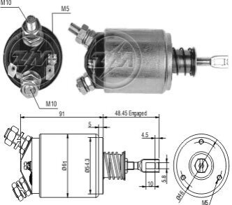 Реле втягуюче стартера ZM ZM633