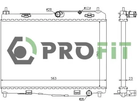 Радіатор охолоджування PROFIT 1740-0438