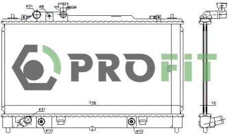 Радіатор охолоджування PROFIT 1740-0225