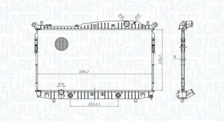 Радіатор охолоджування MAGNETI MARELLI BM1796