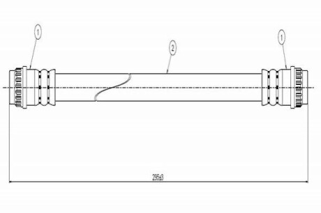 Шланг гальмівний задній CAVO C800 534A
