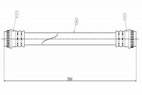Шланг тормозной задний CAVO C800 534A