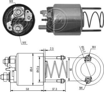 Реле втягуюче стартера ZM ZM1592